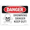 Signmission Safety Sign, OSHA Danger, 18" Height, 24" Width, Drowning Danger Keep Out!, Landscape OS-DS-D-1824-L-1712 - alternate 1